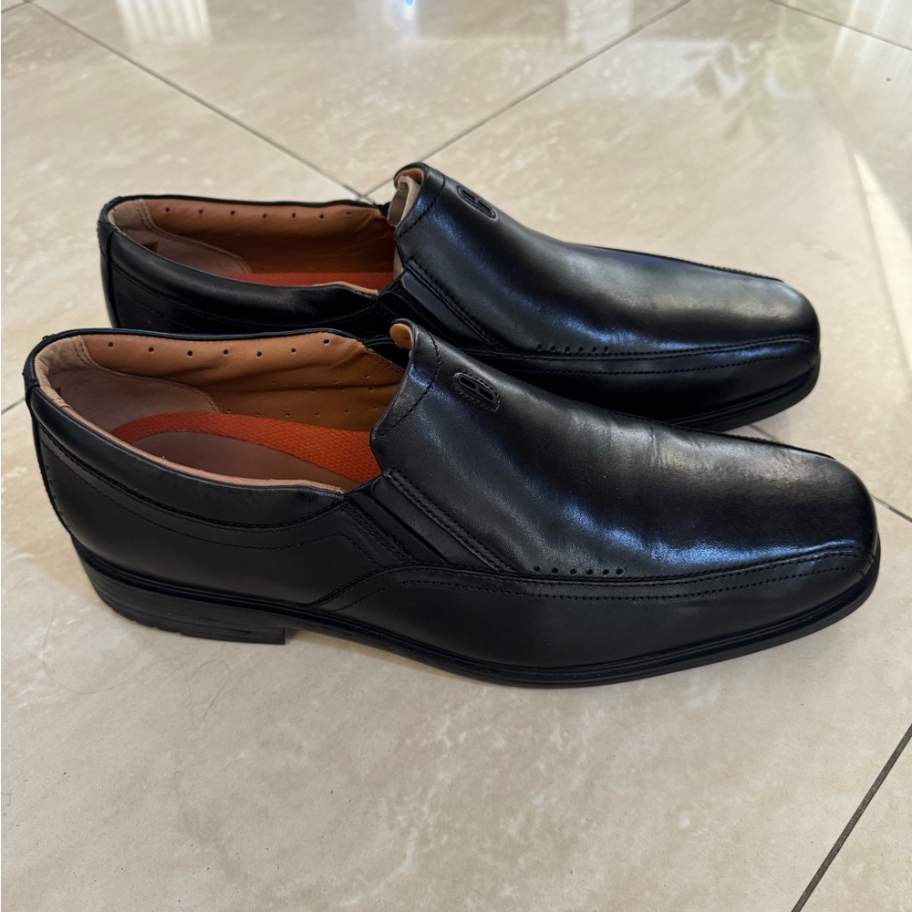 Clarks, 11.5 M, Black Leather